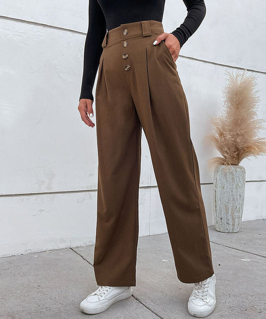 Button Front Pants