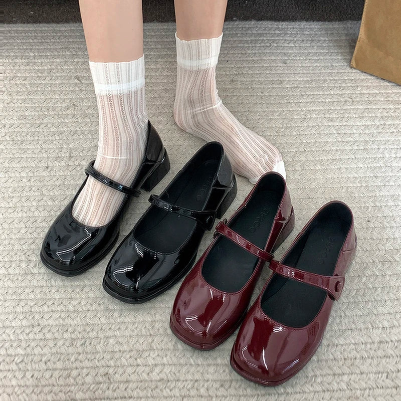 Shoes Woman Oxfords Allmatch British Style Female Footwear New Leather Preppy Dress Summer Retro Med Spring Mary Janes