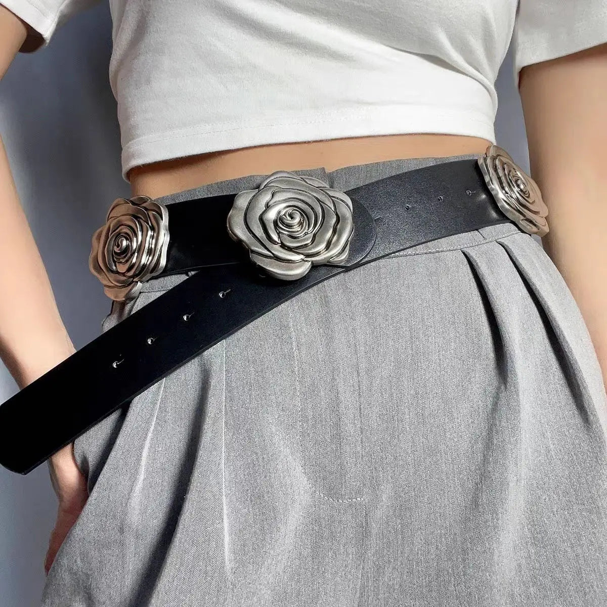 Rose Wide Belt for Decorative Belt Paired With Skirt Versatile Suit Coat Wide Waist Belts Accessories