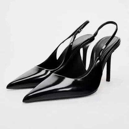 Designer Autumn High Heel Shoes for Black Square Head Belt Buckle Decoration Professional Pumps