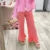 Preppy Plaid Wide Leg Pants Ruffles Hem Loose Fit Trousers Fairycore Elastic Waistband Lounge Pants Y2k Clothes