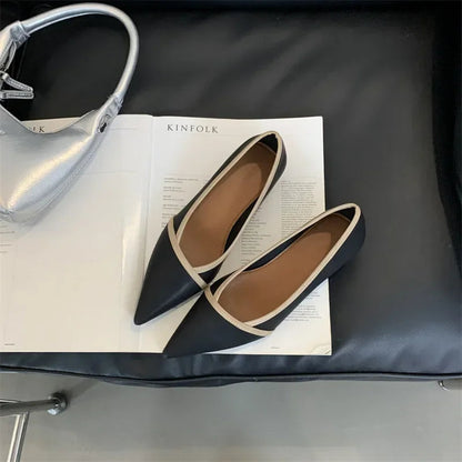 Designer Pointed Toe Pumps Autumn Comfort Soft Leather Wedge Shoes Shoes Office Flats Loafers