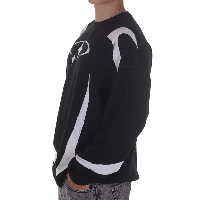 Temperament Commuter Style Pullover Sweater for ’s Autumn and Winter New Loose All-match Crew-neck Knitwear