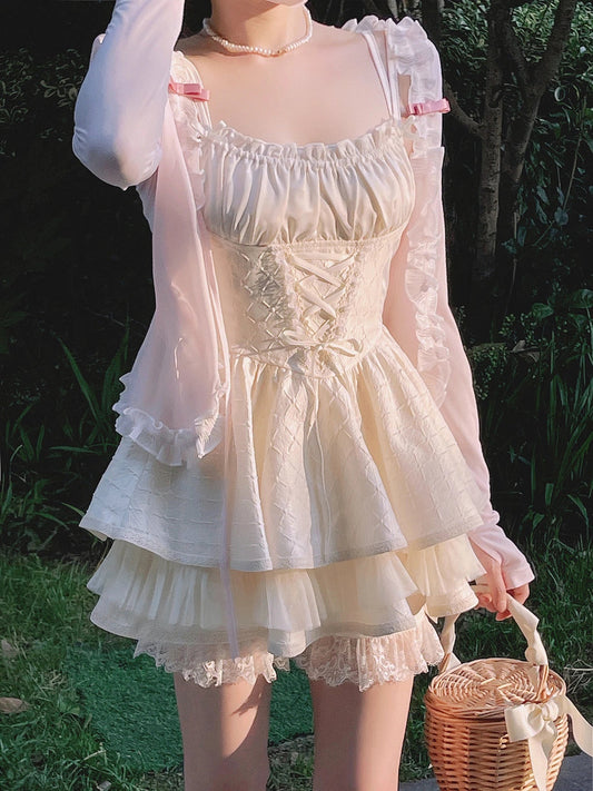 Blouses Allmatch Fungus Edge Chiffon Tender Summer Style Sunscreen Loose Outerwear