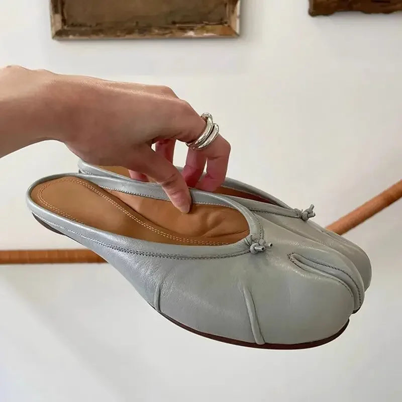 Brand Spring Summer New Ballet Flats Shoes for Split Toe Lazy Loafers Shoes Flats Mules Dress Shoes