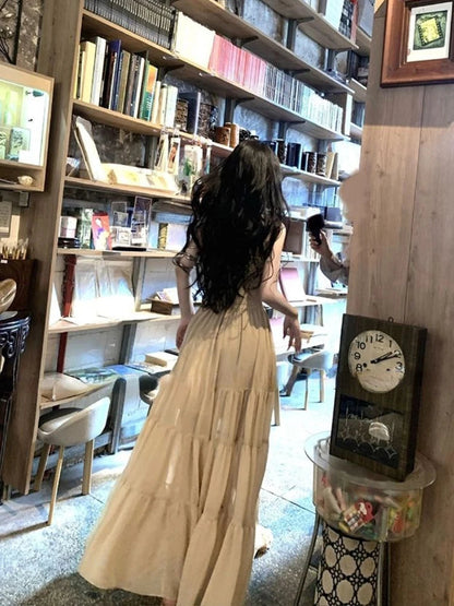French Midi Dress Causal Y2k 2000s Party Dress Summer Korean Office Lady Slim One Piece Dress