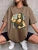 Playing Pranks on Mona Lisa Fitness Print T Shirt Oversized T-shirt Short Sleeve Cotton Loose Tshirt