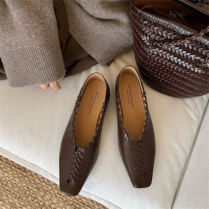 Loafers Spring Walk Loafers Genuine Leather Slip on Flats Shoes Soft Ballet Flats Shoes Woman Gold
