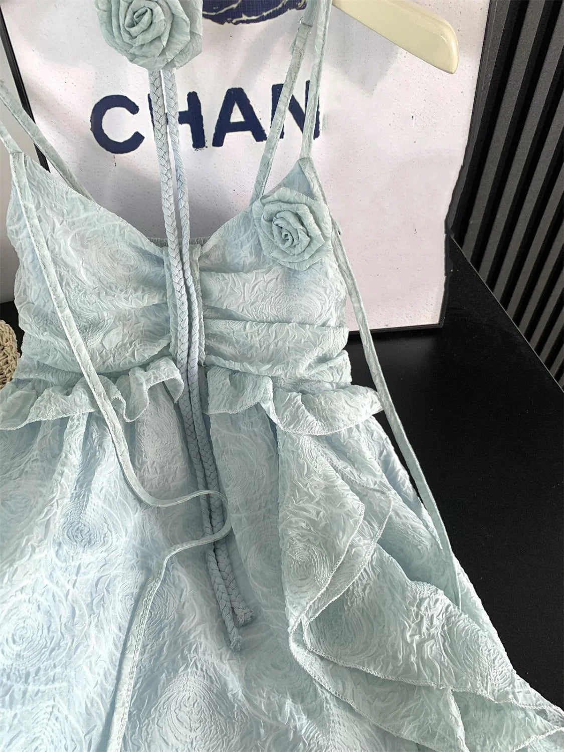 Korean Fairycore Midi Dress for Sweet Spaghetti Strap Halter Ruffles Birthday Party Dresses Summer Holiday Beach Vestidos