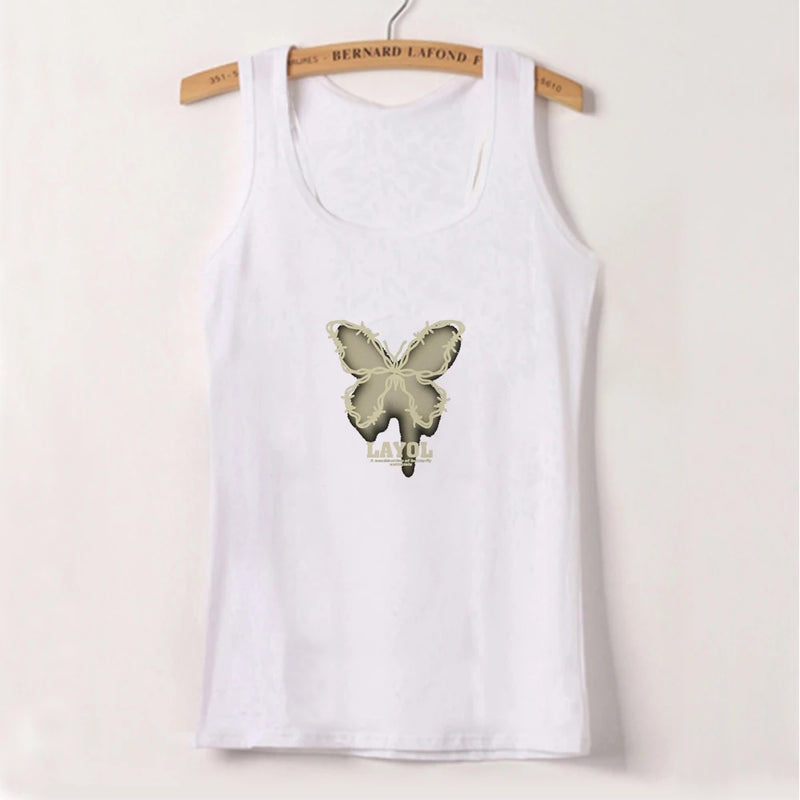 Pure Wind Short Short Sleeve Female Korean Spice Girl Round Neck Print Wearing Top With Shoulder Slimming T-shirt Trend