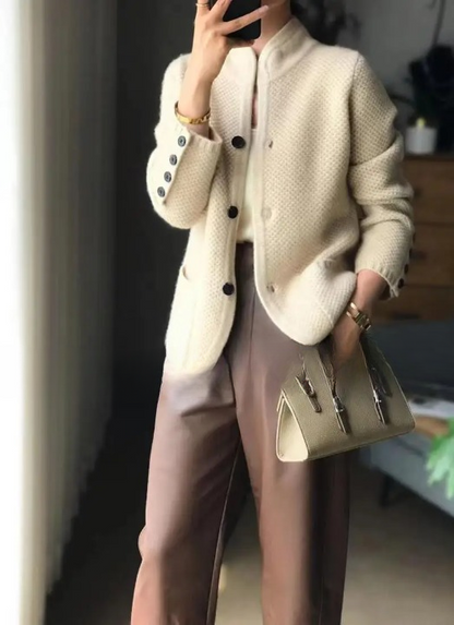 Lucille Cardigan Woman – Soft Cashmere Buttoned Sweater & Classic Cut