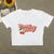 Short-sleeved T-shirt Summer Cherry Letter Print Short-sleeved Top Spice Wearing Crop Short Slim-fit Street Style