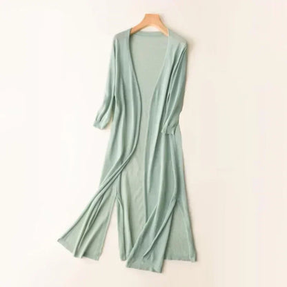 New Spring Summer Sun Protection Clothing Long Cardigan Female Knitted Sweater Coat Jacket Shawl Outerwear