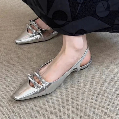 Designer Summer Cover Toe Sandals Butterflyknot Dress Shoes Low Heel Stripper Party Sandalias