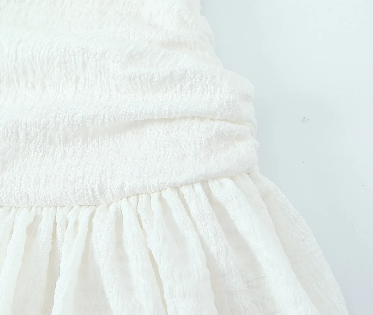 Female Summer Slim Mini Dresses White Square Collar Sleeveless Backless Plaeted Zipper New Dress