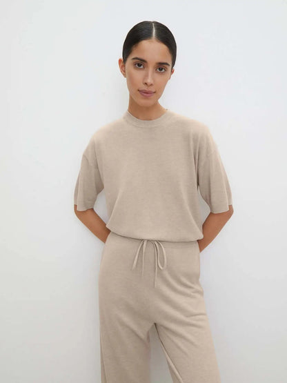 Summer Knitted Tshirt Short Sleeve Oneck Slim White Sweater Female Pullovers Knitwear