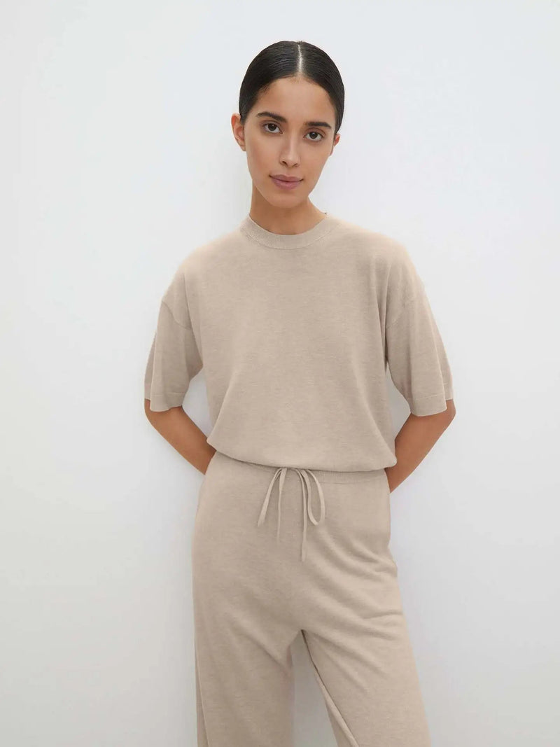 Summer Knitted Tshirt Short Sleeve Oneck Slim White Sweater Female Pullovers Knitwear