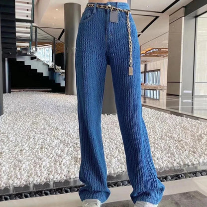 Spring Summer Clothes Loose High Waist Wide Leg Pants for Wide Leg Denim Pants Loose Jeans for