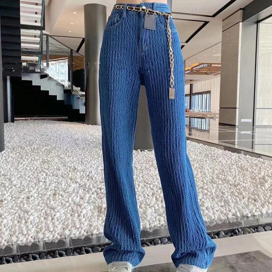 Spring Summer Clothes Loose High Waist Wide Leg Pants for Wide Leg Denim Pants Loose Jeans for
