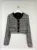 Cropped Jacket French Single Breasted Long Sleeve O-neck Top Autumn Y2k All-match Houndstooth Coats New