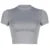 O-neck Crop Top Basic Short Sleeve Fitted T-shirt Summer Minimalist Outfits High Street Lady Tee