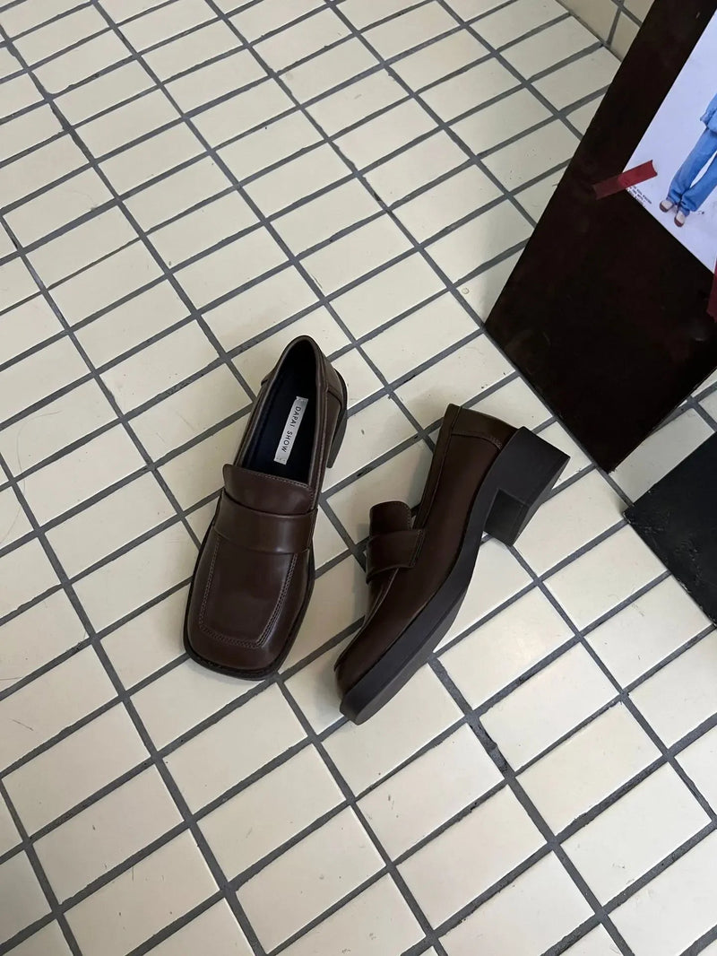 Size 3440 Pu Autumn Real Leather Loafers Spring Flats Shoes Low Heels Office Lady Daily Dress