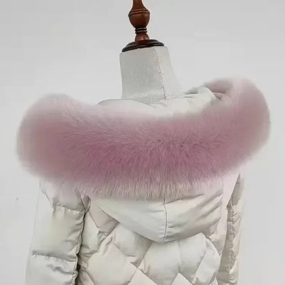 New Faux Fox Fur Collar Winter Fake Fur Scarf Shawls for Coat Warmer Decor Furry Hood Trims Parkas Jacket Fur Scarves