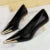 Shoes Retro High Heels Metal Pointed Tip Pumps Stiletto 9.5 Cm and 4.5cm Heels Party Shoes Office Shoes