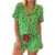 Christmas Pajamas Bow Candy Cane Print Pj Set Short Sleeve Button Down Xmas Knotted Shorts Pjs 2 Piece Set Sleepwear