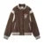 Coat Embroidery Patchwork Contrast Color Loose Jacket New Winter Imitation Woolen Baseball Jacket