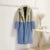 Mixed Color Patchwork Faux Mink Fur Winter Coat Jacket Fluffy Lapel Collar Brand Long Overcoats