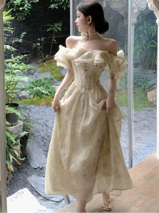 Summer New Midi Dresses for Birthday Party Dress A-line Prom Robe Wedding Vestido Mujer