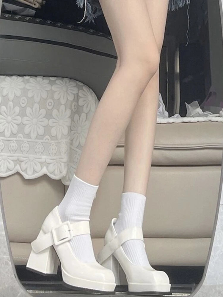 Platform Heels Round Toe Highheeled Shoes Sandals Pump Latest Beige Straps African Crossdressers New C