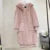 Winter Runaway Brand Long Faux Fur Coat Jacket Zip Hooded Thick Warm Fake Rabbit Fur Plush Overcoats