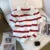 New Striped Pattern Collared Sweater Versatile Short Sleeve Knitted Top for Spring & Summer ’s Clothing Crop Top