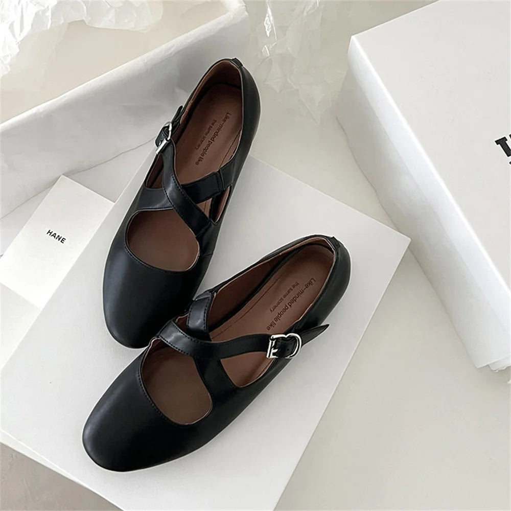 Shoes Loafers for Genuine Leather Flats Sole Buckles Spring New Flats Shoes Leopard Silver