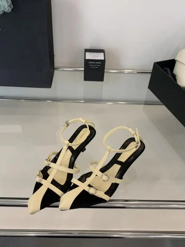 Pointed Heel Sandals Ankle Strap Open Toe Allmatch Beach Shoes Peep Comfort High New Stiletto Gladiator Pump