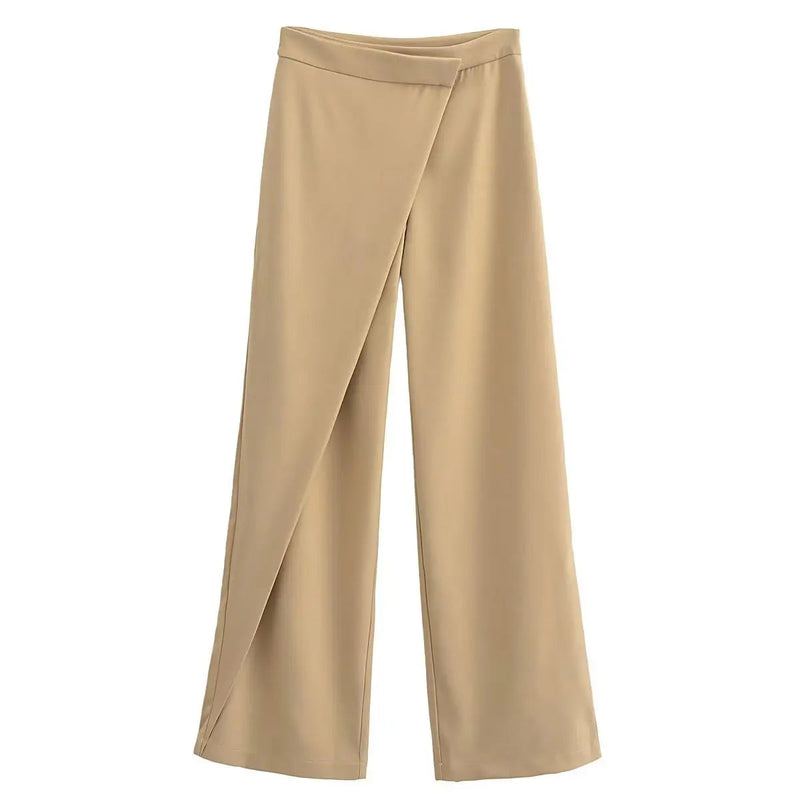 Long Pants Woman Spring High Waist Straight Khaki Pant Female Trousers Clothes