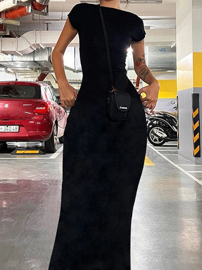 Backless Straight Midi Dress