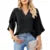 Summer Style Blouses Shirts Lady Short Flare Sleeve V-neck Color Blouse Tops