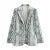 Autumn Free Style Open Stitching Animal Snake Print Bf Blazer Boyfriend Long Sleeve Suit Loose Female Coat