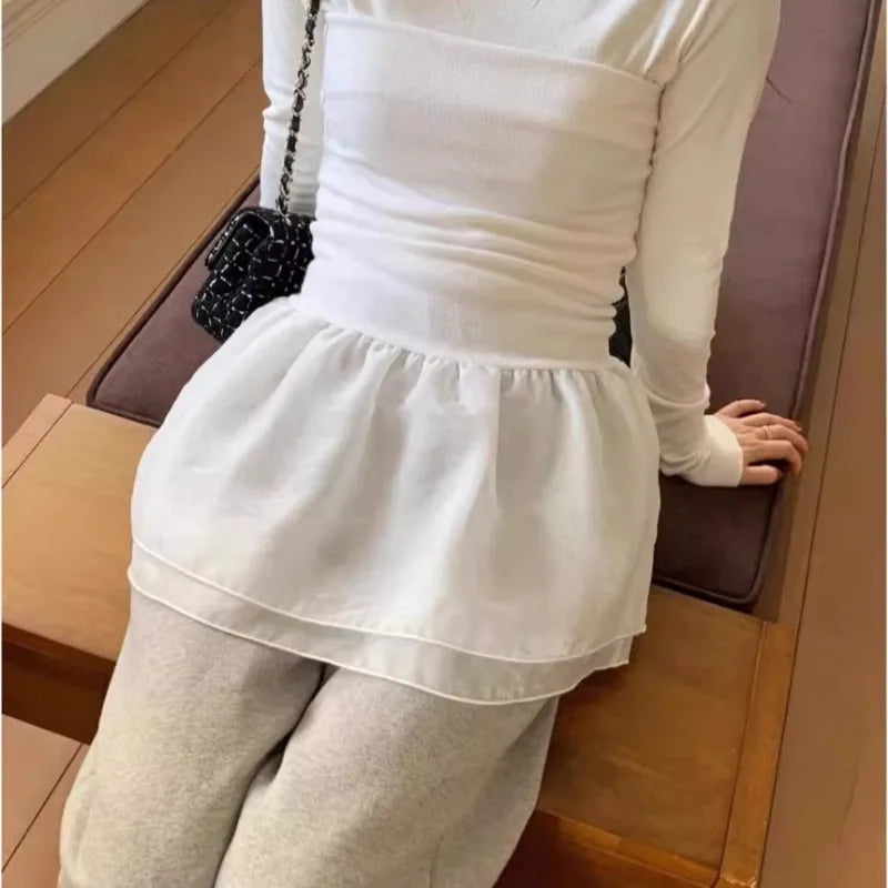Y2k Clothes Ruffles Mini Dresses Sleeveless Korean Vestidos Mujer Spring Summer Dress