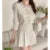 Korean Tweed Short Jacket Cropped Coats + High Waist Mini Skirts Suits Autumn New Slim Two-piece Sets