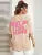 Not in the Mood Pink Letter Print T-shirts Summer Cotton Clothing O-neck Oversized Short Sleeve Breathable Tshirt