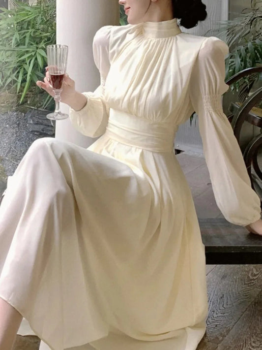 New Long Dress Autumn Aline Party Birthday Dresses Female Clothes Robe Vestidos