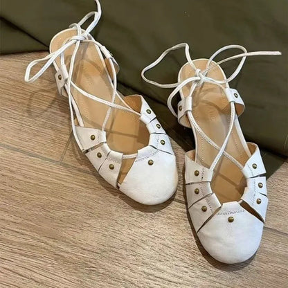 Flat Sandals Shoes Woman Slippers Slingback Trend Summer Designer Dress Shallow Soft Leather Comfort Sandalias