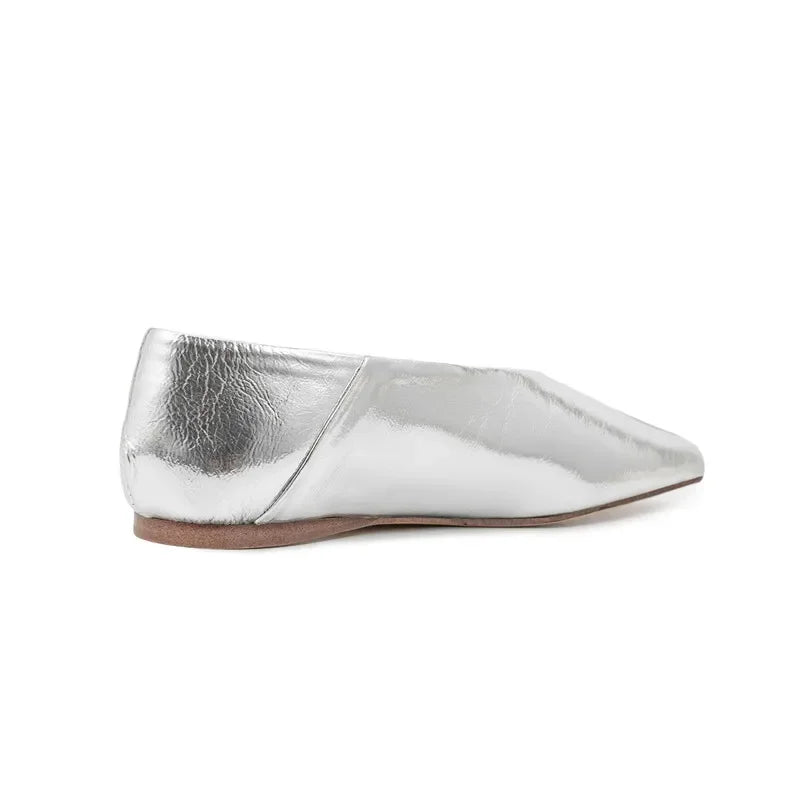 European and American Genuine Leather Flat Bottomed Square Toe Single Shoes for Wearing Two Mary Jane Shoes