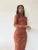 Bodycon Long Dresses for One Piece Club Outfit Evening Party Clothes O-neck Mid Calf Vestidoes De Mujer