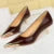 Shoes Retro High Heels Metal Pointed Tip Pumps Stiletto 9.5 Cm and 4.5cm Heels Party Shoes Office Shoes