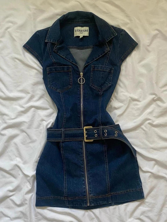 Y2k Denim Dresses Spring Summer American Retro Mini Dress Vestidos Mujer
